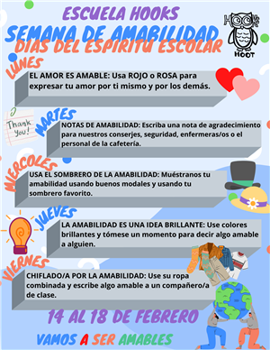 Hooks Kindness Week Flyer - Spanish